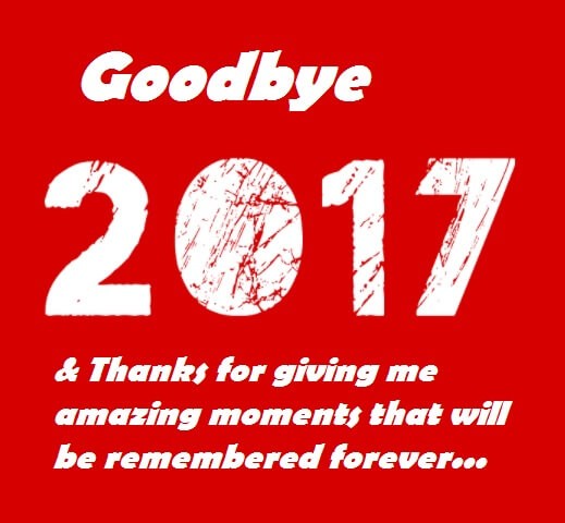 Goodbye 2017 Sayings Messages