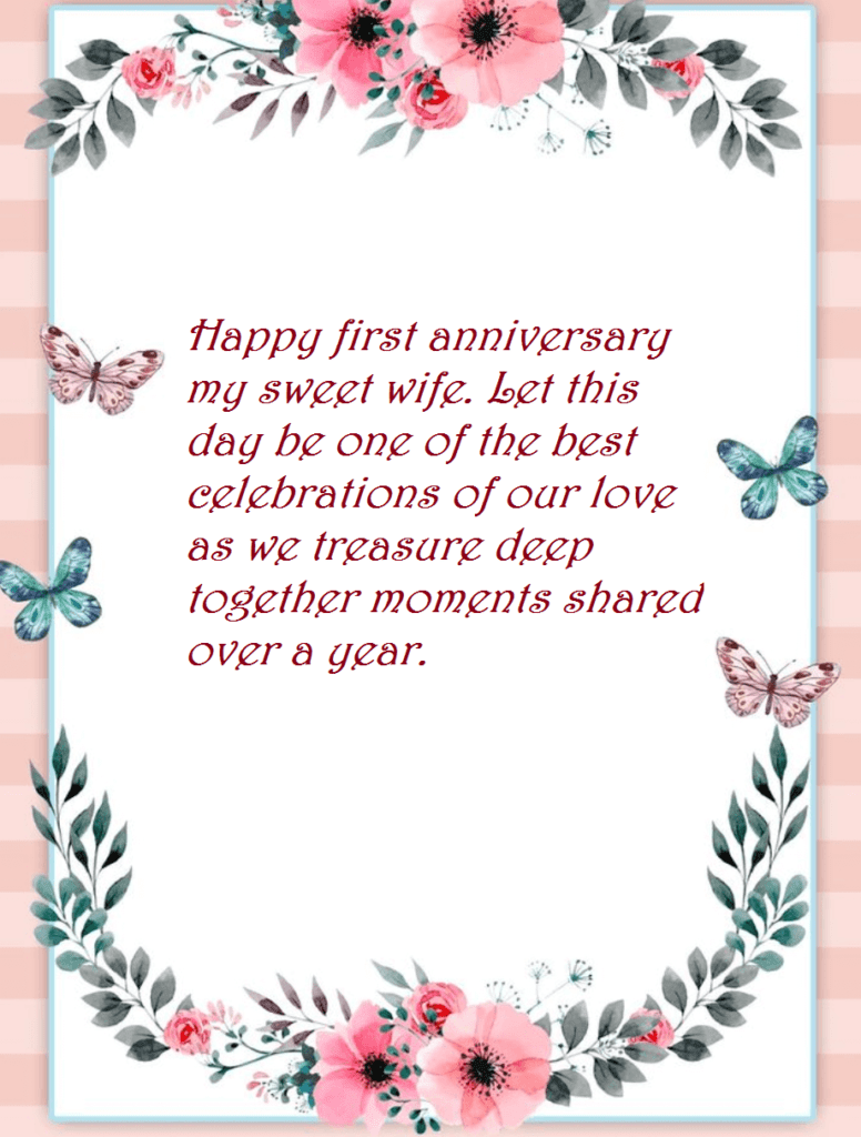 First Marriage Anniversary Wishes