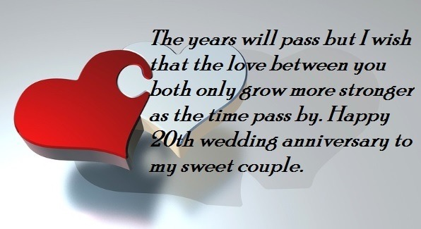 Happy 20th Wedding Anniversary Wishes Quotes Best Wishes