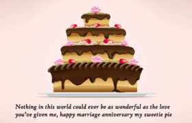 Wedding Anniversary Cake Wishes Pics For Wife.