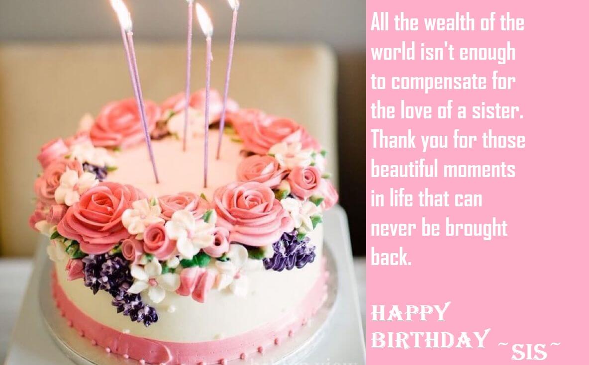 Beautiful Birthday Cake Images Wishes For Sister | Best Wishes