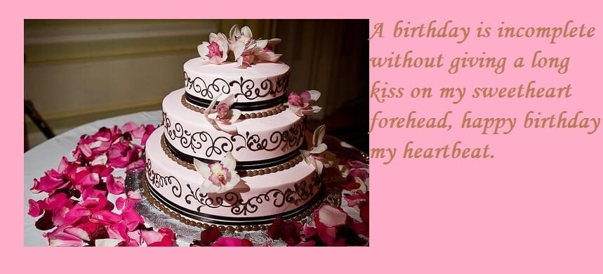 Cute Birthday Cake Wishes For Girlfriend