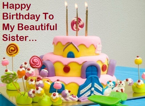 Happy Birthday Cake For Little Sister