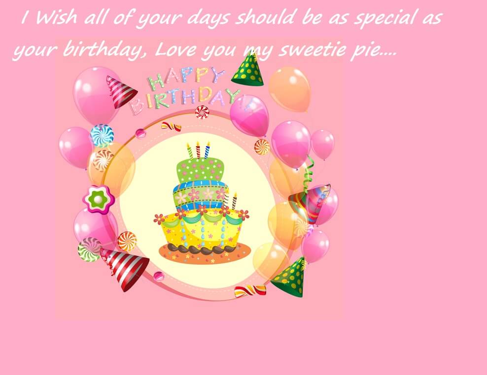 Birthday Love Cake Wishes For Girlfriend