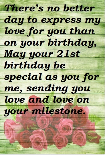 21st Birthday Best Wishes Quotes