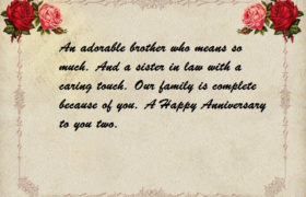 Anniversary Wishes to My Brother