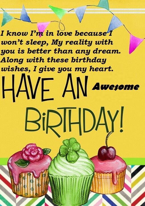 Birthday Cake Greeting Cards Wishes For Girlfriend
