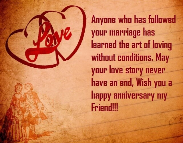 Marriage Anniversary Cards Quotes For Friend