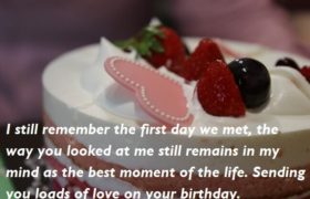 Happy Birthday Cute Cake With Love Quotes