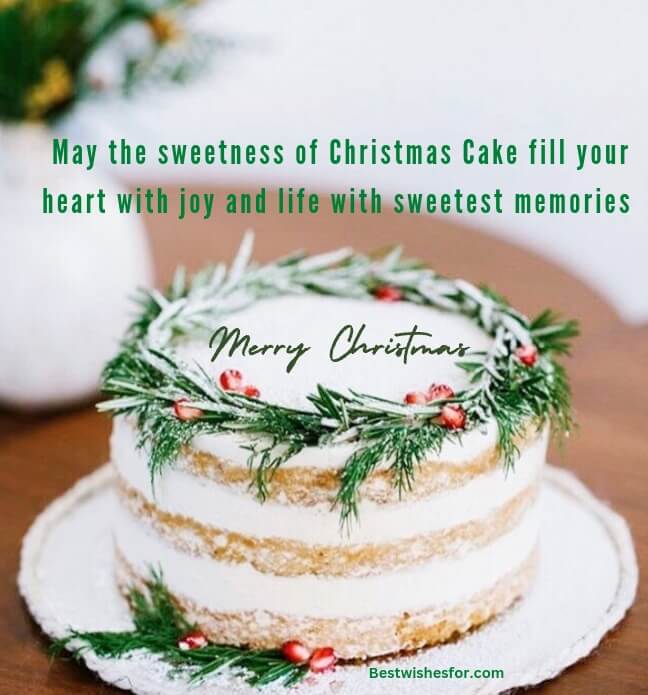 Happy Christmas Cake Wishes