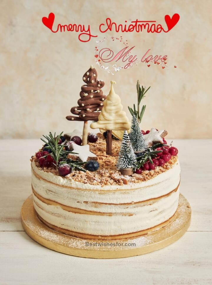 Merry Christmas Cake To My Love