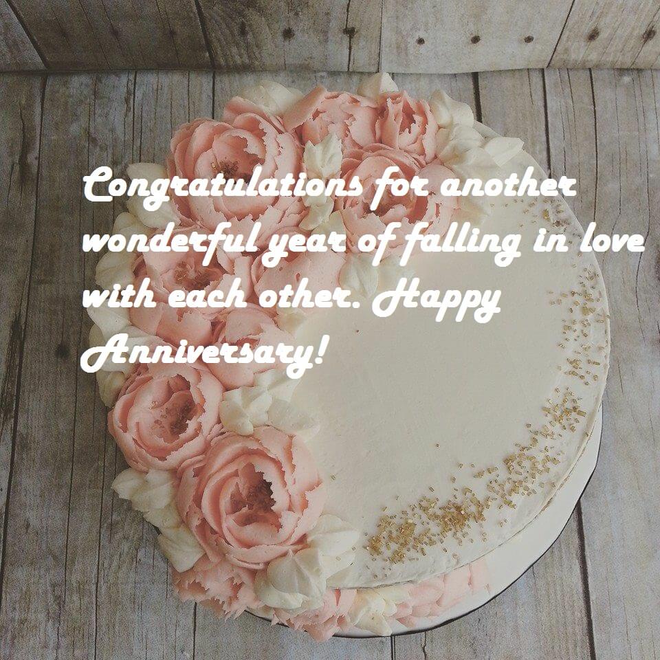 Happy Anniversary Cake Wishes Messages