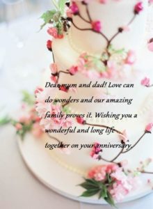 Happy Wedding Anniversary Cake For Mom and Dad | Best Wishes