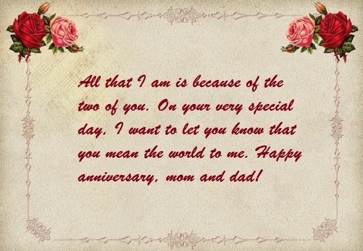Happy Anniversary Wishes Status For Mom Dad