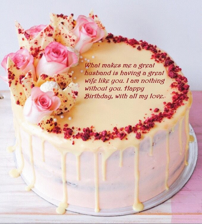 Birthday Cute Cake Wishes For Wife