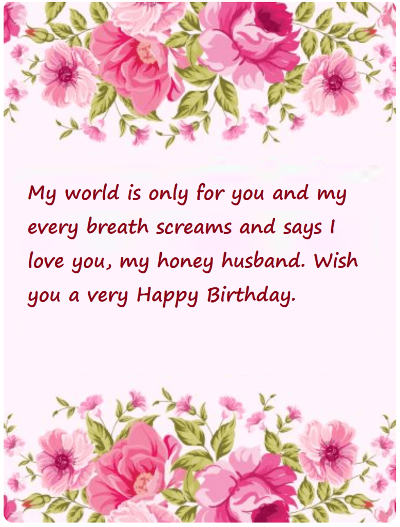 Happy Birthday Love Wishes For Husband