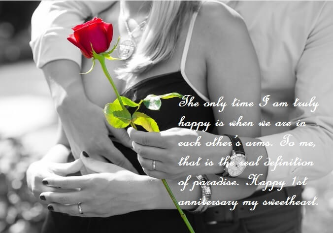 1st marriage anniversary wishes quotes to wife