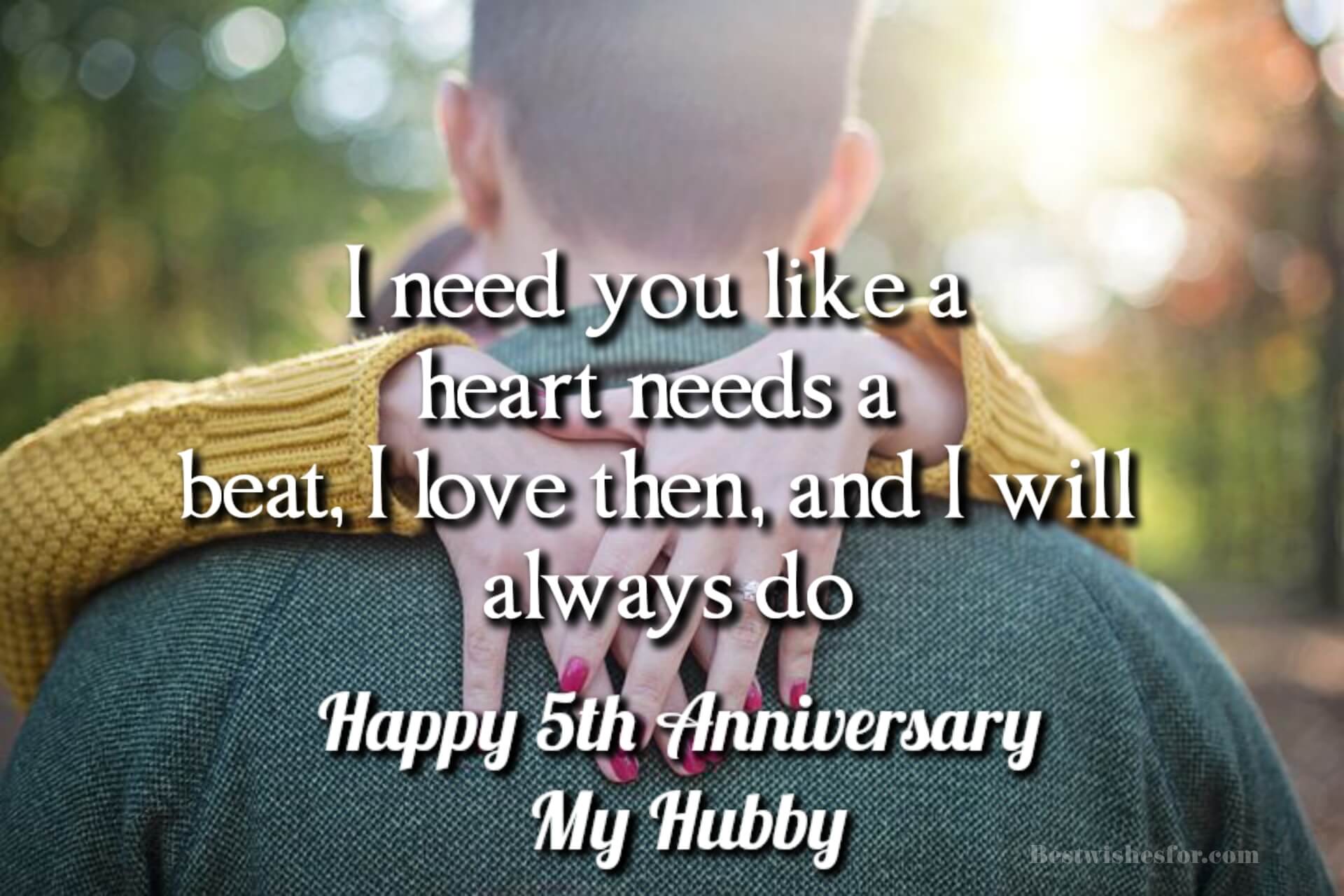 5th Wedding Anniversary Quotes To Hubby