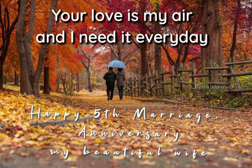 5th Marriage Anniversary Quotes Images For Wife