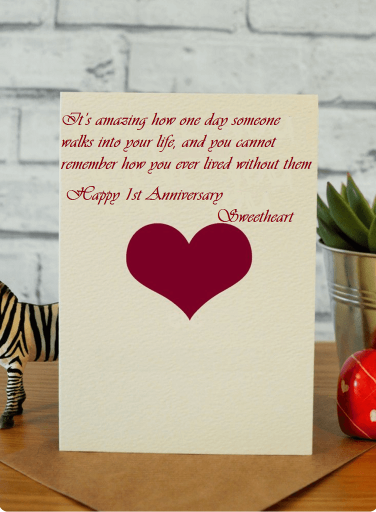 1st Anniversary Wishes For Wife