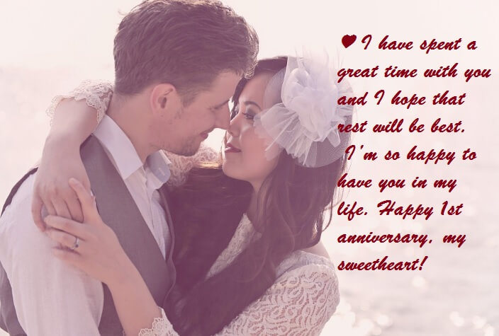 First Wedding Anniversary Wishes For Wife Quotes Best Wishes