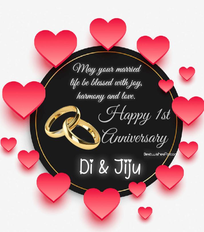 Happy 1st Marriage Anniversary Wishes For Di & Jiju