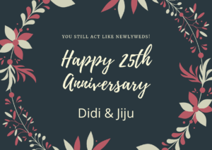 Happy 25th Anniversary Wishes For Di and Jiju