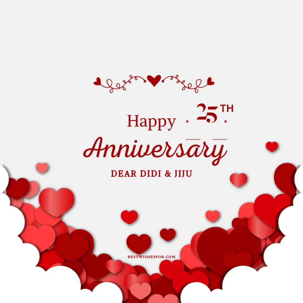 Happy 25th Anniversary Wishes For Didi and Jiju