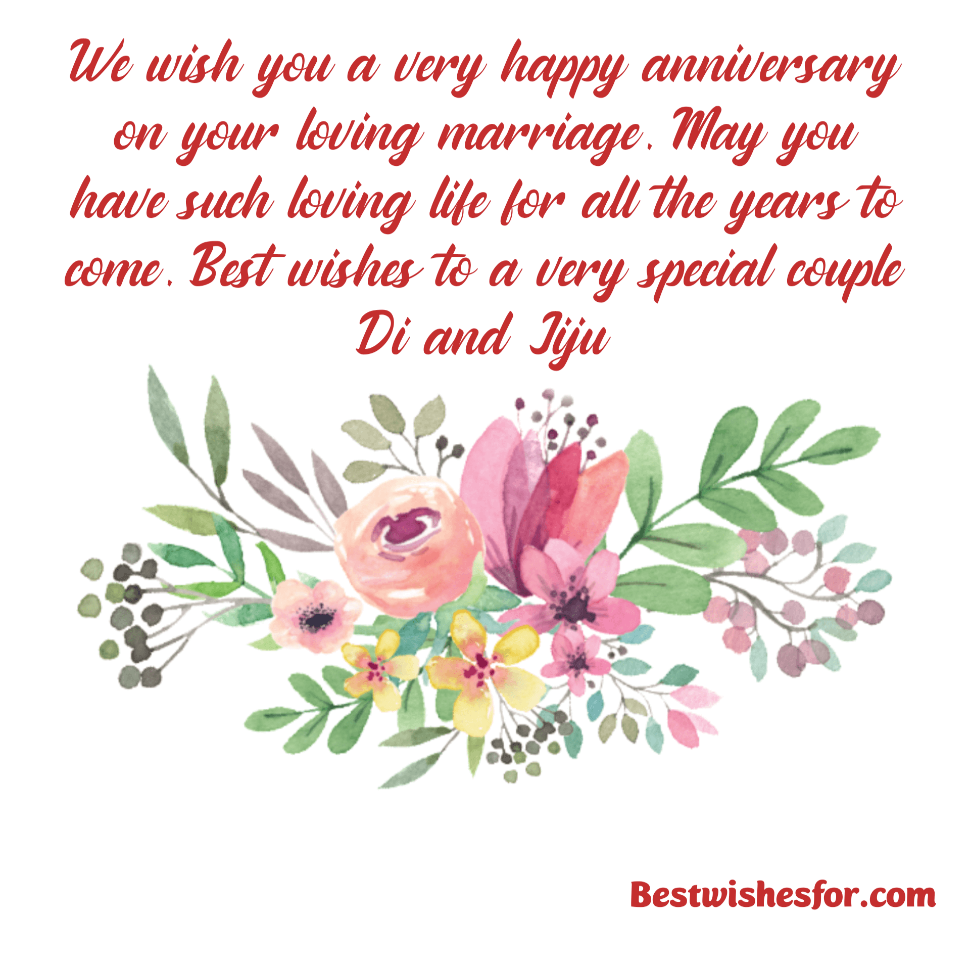 Wedding Anniversary Messages, Sayings Images For Didi & Jiju | Best Wishes