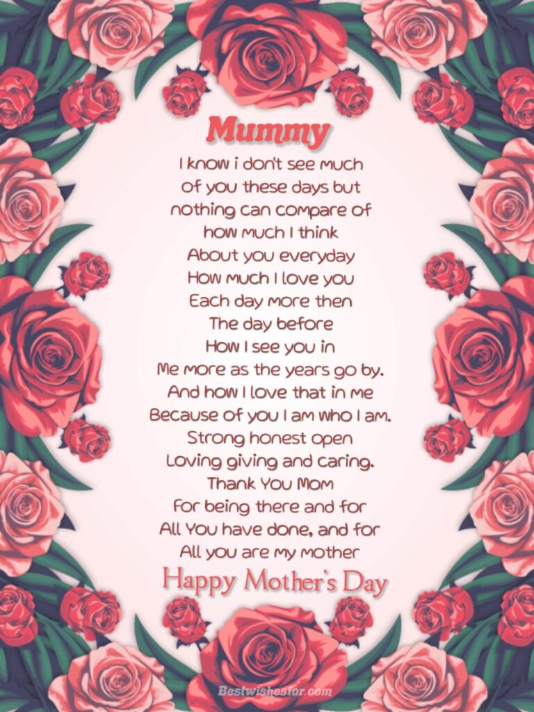 Happy Mother's Day Poems