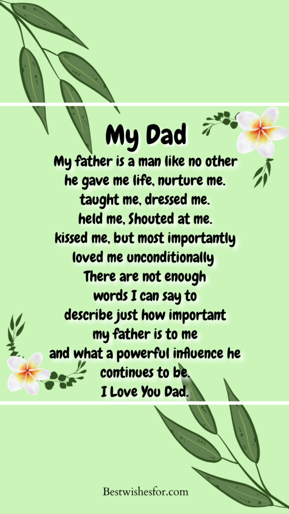 Happy Father's Day Poems
