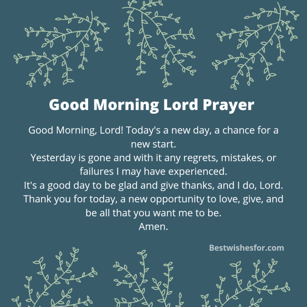 Prayer For A Good Day