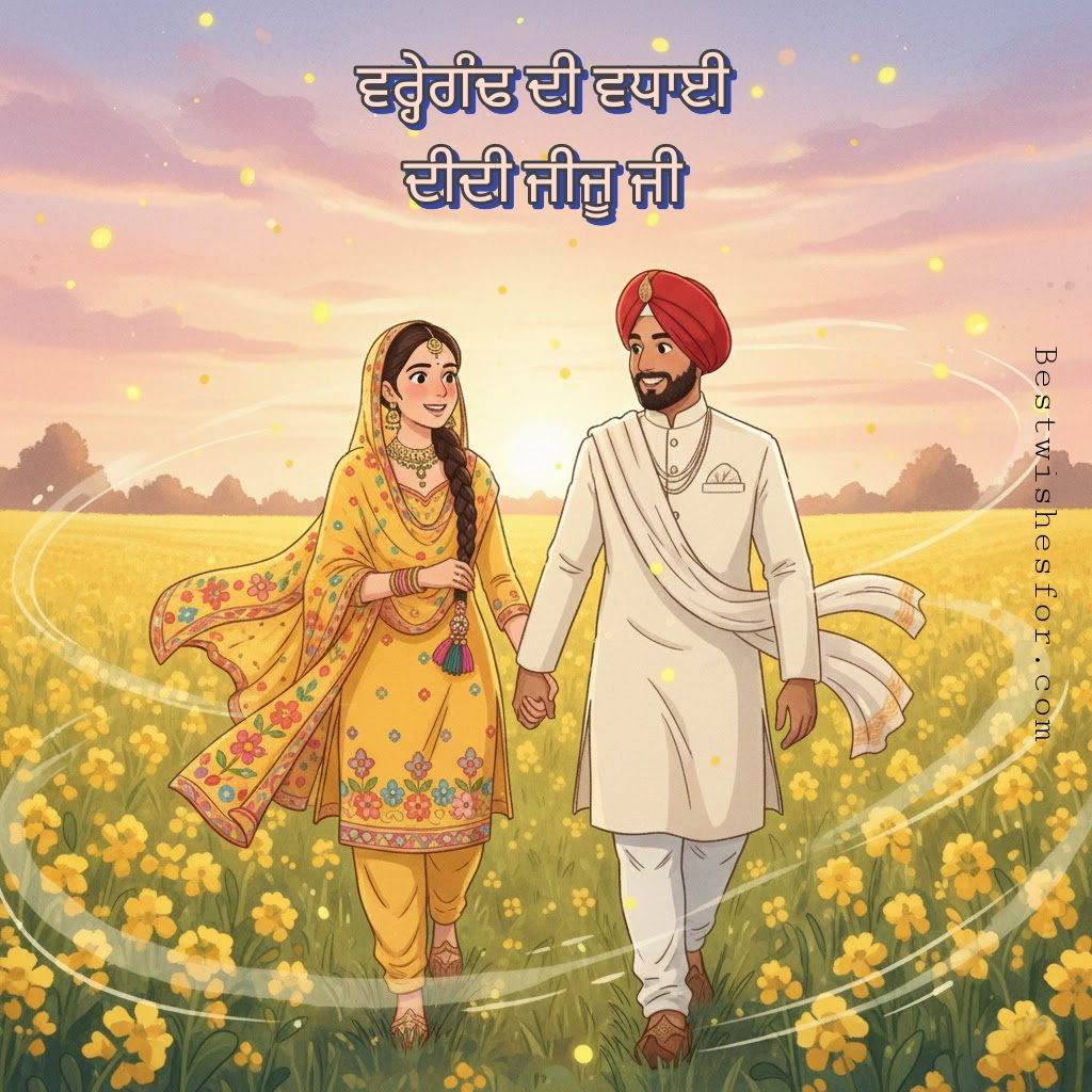 Marriage Anniversary Wishes for Sister and Jiju Punjabi