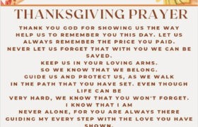 Thanks Giving Prayers 2022