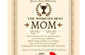 Happy Mother's Day 2023 Certificate