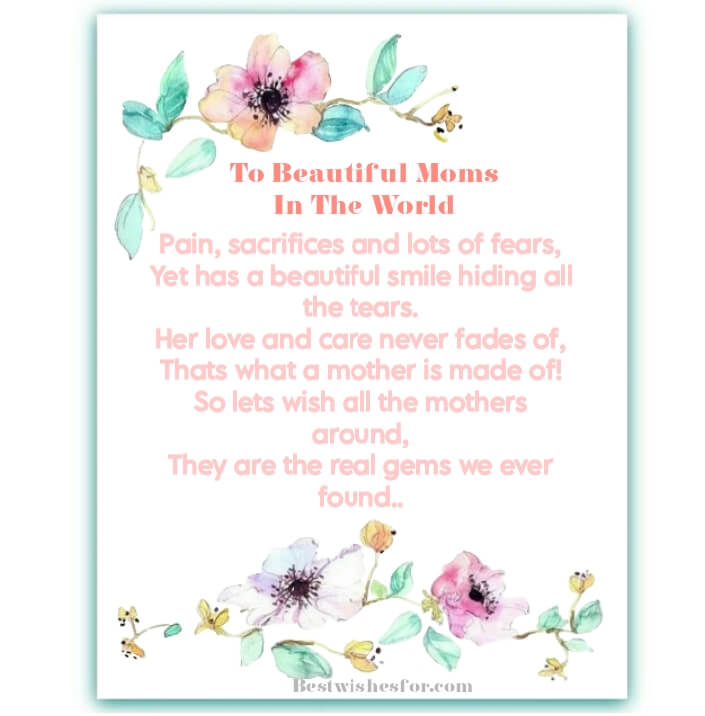 Touching Mother's Day Poem 2023