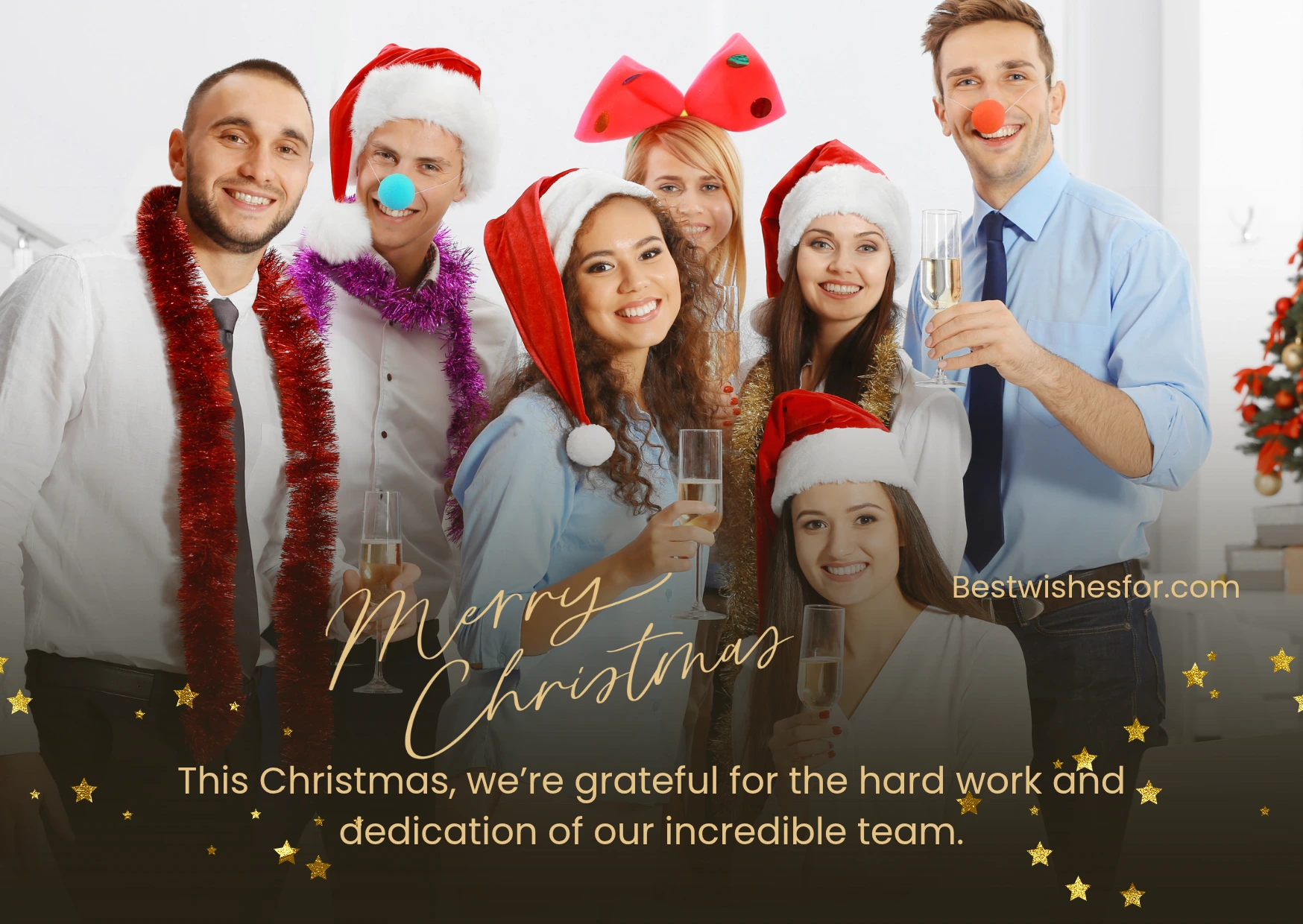 Merry Christmas Business Cards For Employees