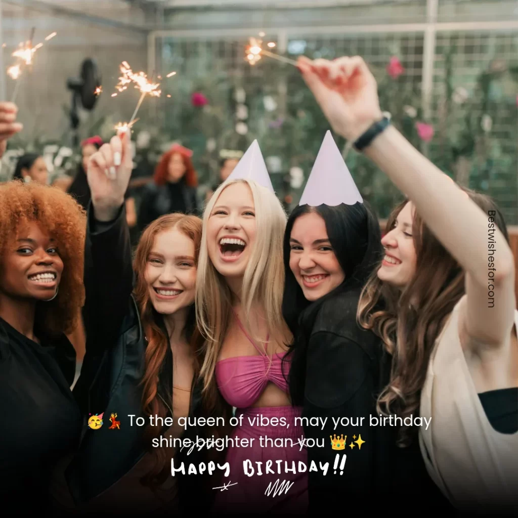 Birthday Wishes with Emojis For Friend Girl