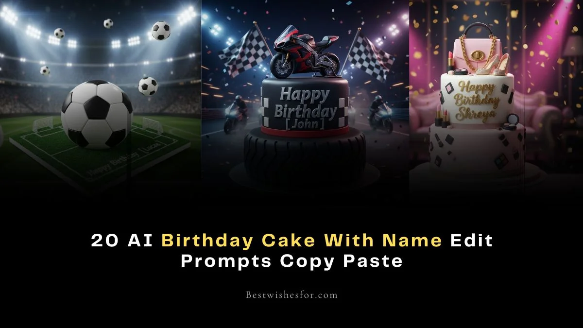 AI Birthday Cake With Name Edit Prompts