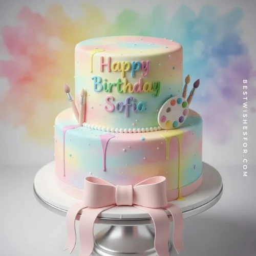 Art Lover Girl Birthday Cake AI Prompt