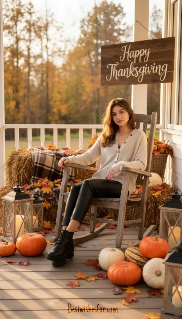Cozy Autumn Porch Scene