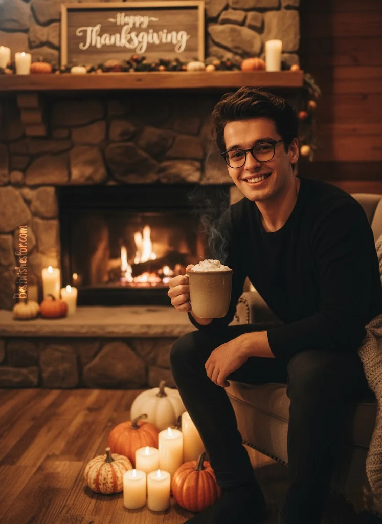 Cozy Fireplace Thanksgiving