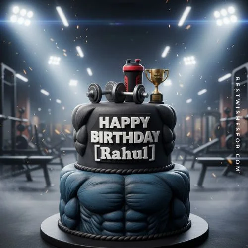 Edit Name On Birthday Cake AI Cake for Gym Lover Boy