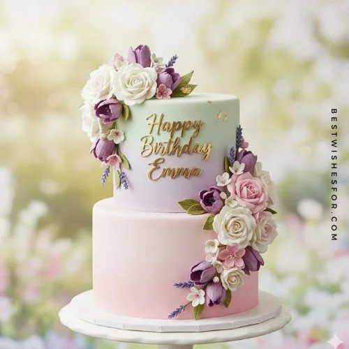 Flower Lover Girl Birthday Cake AI Prompt