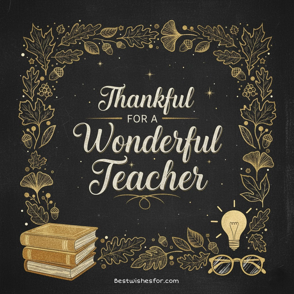 Thanksgiving Cards Messages for Teachers