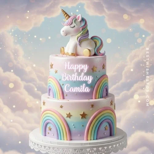 Unicorn & Fantasy Lover Girl Birthday Cake AI Prompt