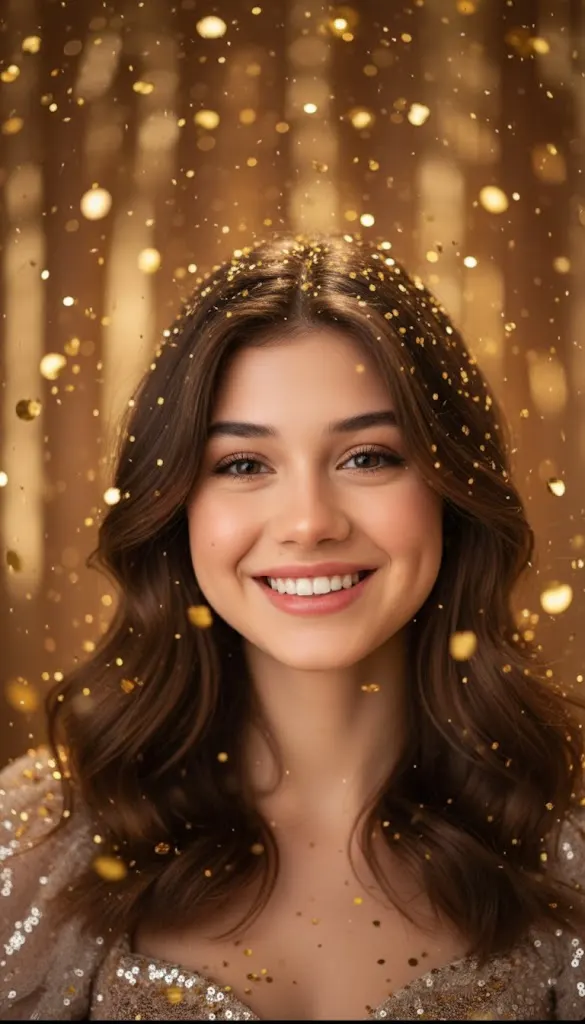 Unique Birthday AI Prompts for Girlfriend-Golden Confetti Moment