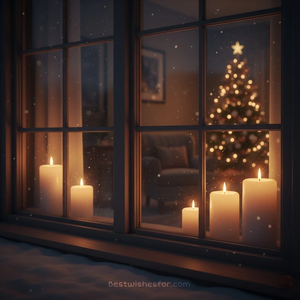 Decorate a window for Christmas