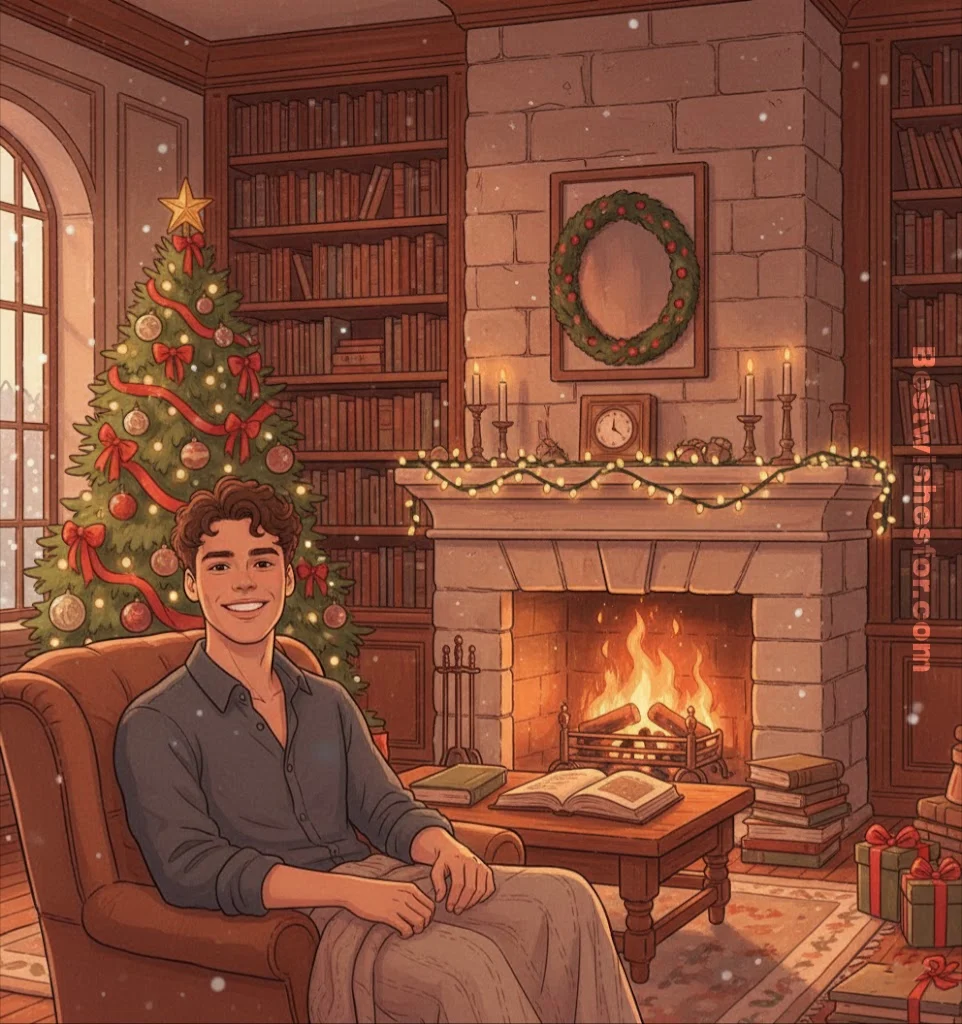 Ghibli Christmas Fireplace Room