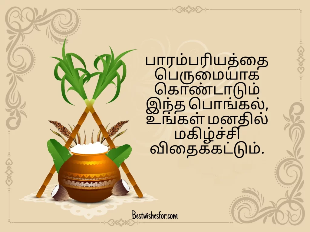 Happy Pongal Wishes in Tamil 2026